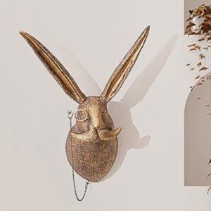 Elegant Gold Rabbit Wall Sculpture